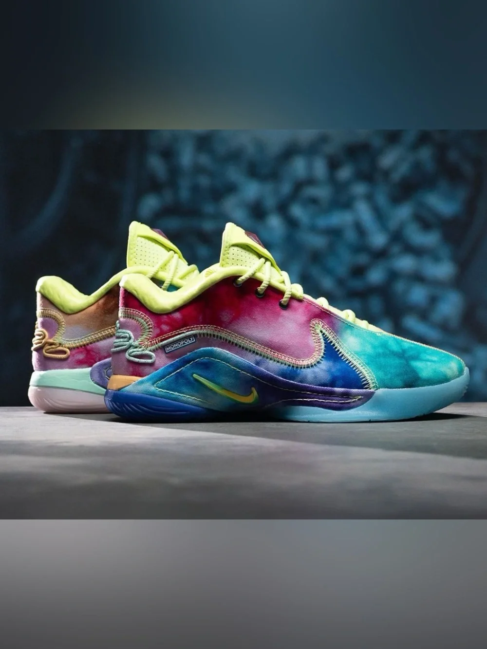 Nike LeBron 22 x Monopoly What The Tie Dye Basketball Shoes Men's Size 11.5 NWT
